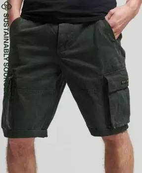 image of Superdry Mens Organic Cotton Vintage Core Cargo Heavy Shorts Green / Surplus Goods Olive - Size: 30