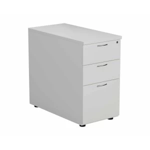 image of TC Office Deep Desk High Pedestal with Filing Drawer Height 730mm, White