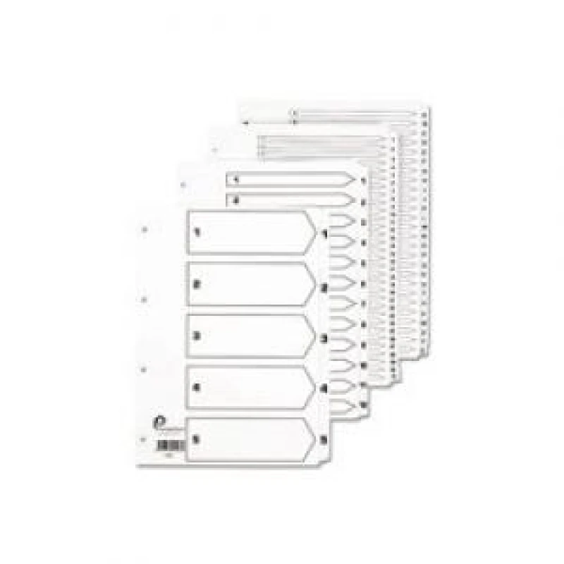 Image of 5 Star office 5 Star Office Index A-Z 26-Part Multipunched Mylar Tabs A4 White 711111