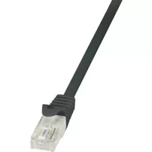 Image of LogiLink CP1053U RJ45 Network cable, patch cable CAT 5e U/UTP 2m Black incl. detent