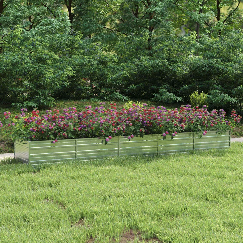 Image of VIDAXL Garden Raised Bed 400x80x45cm Galvanized Steel Silver Vidaxl 8720286661895