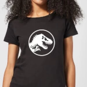 Image of Jurassic Park Circle Logo Womens T-Shirt - Black