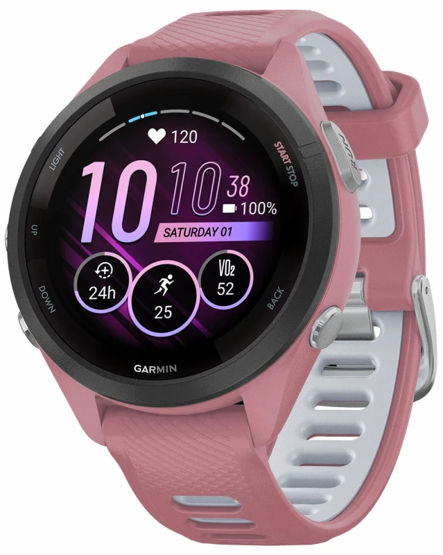 Image of Garmin Garmin Forerunner 265S 42mm Running Smartwatch - Pink/Grey