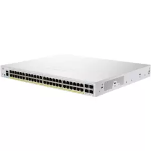 image of Smart Switch, 48 x 10/100/1000 PoE+ ports with 370W power budget, 4 x 10 Gigabit SFP+, UK