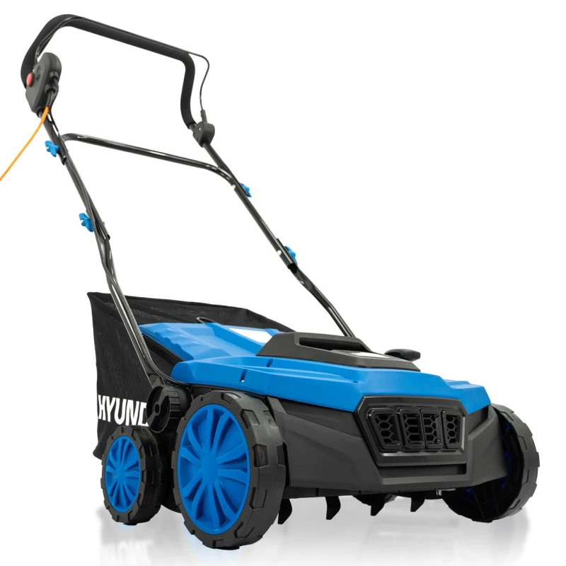 Image of Hyundai 14/ 36cm 2 - in - 1 1600W Electric Lawn Scarifier and Aerator with 45L Collection Bag