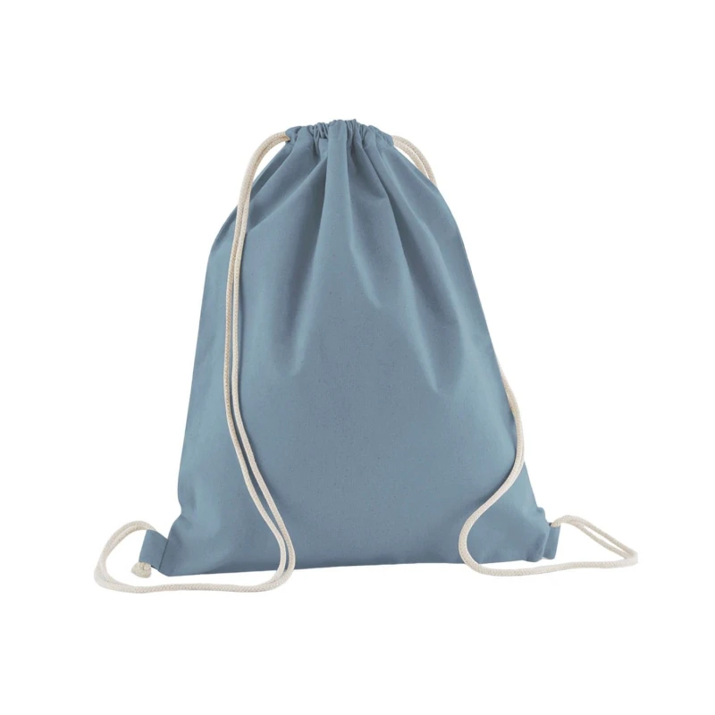 Image of Westford Mill Mens Cotton Drawstring Bag in Duck Egg Blue Duck Egg Blue Male