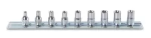 image of Beta Tools 900 FTX/SB 9pc 1/4" Square Drive Torx Socket Rail Set 009000419