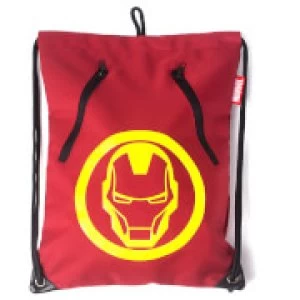 image of Marvel Iron Man Mens Rubber Print Gym Bag - Red