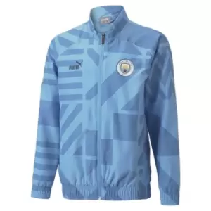 Puma Manchester City FC Pre Match Jacket Junior Boys - Blue