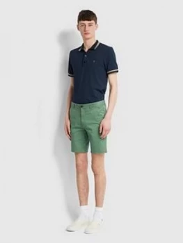 image of Farah Washed Chino Short - Green, Size 30, Men