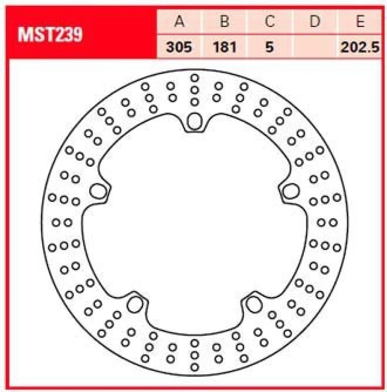 Image of TRW MST239 Brake disc Brake Disc (82)