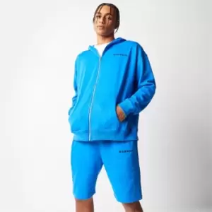 Image of Mennace Essentials Mid Length Shorts - Blue