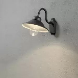 image of Konstsmide Vega Outdoor Classic Dome Wall Light Black LED 8W, IP44