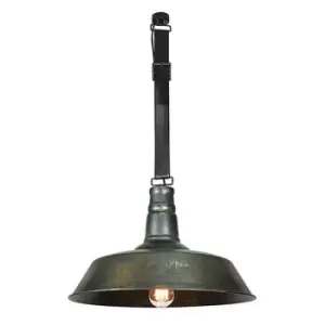 image of Larissa Lighting - Larissa Kornos Dome Ceiling Pendant 1 Light Metal Old Steel