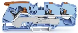 Image of Wago 2116-5304 Terminal Block, Dinrail, 3Ways, 6Awg