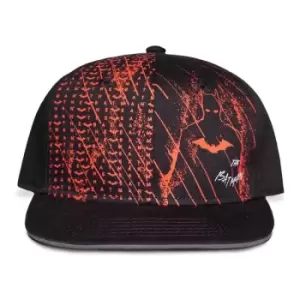 Image of DC COMICS The Batman Silhouette Graphic Print Snapback Baseball Cap, Black (SB768151BAT)