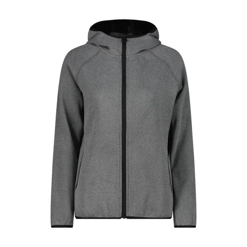 Image of CMP Womens Marl Knit Hoodie CMP Knit Tech Gris Female 2XS