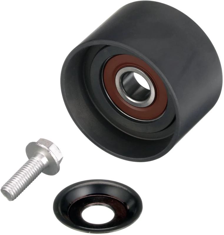 Image of GATES T36657 Idler Pulley FleetRunner Metal Deflection/Guide Pulley,v-ribbed belt (312)
