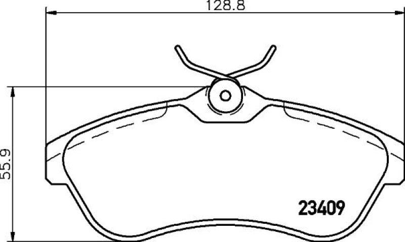 Image of HELLA Brake pad set HELLA 8DB 355 009-321