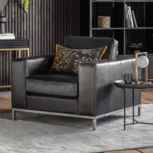 Gallery Interiors Verona Black Armchair - Discontinued