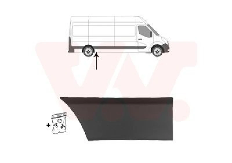 Image of VAN WEZEL Trim / Protective Strip, sidewall VAN WEZEL 3799426