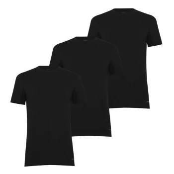 Image of Ted Baker 3 Pack Crew T Shirts - Black BK1001