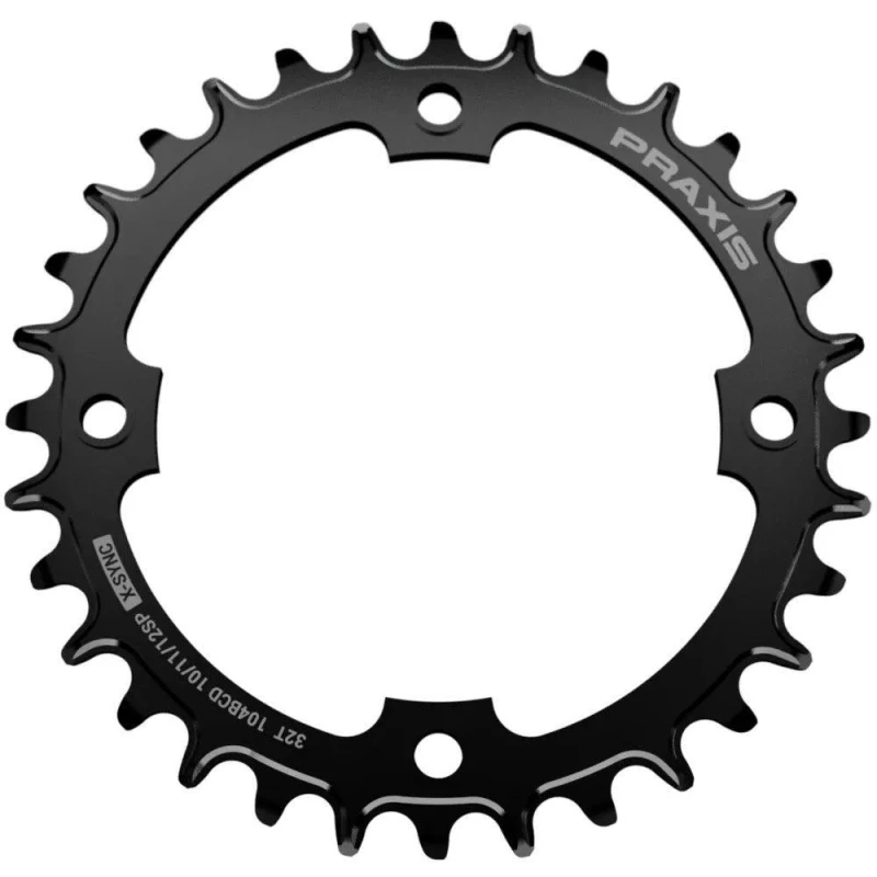 Image of Praxis Narrow Wide Direct Threaded 104 BCD E-RING Black unisex 32
