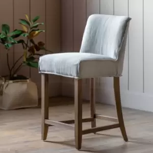 Image of Thane Set of 2 Bar Stools, Grey Linen Grey