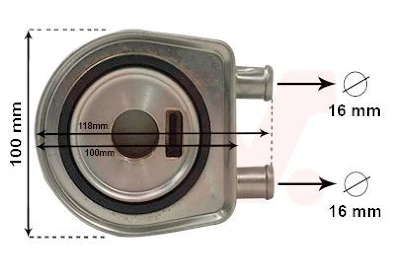 Image of VAN WEZEL Engine oil cooler VAN WEZEL 43013705