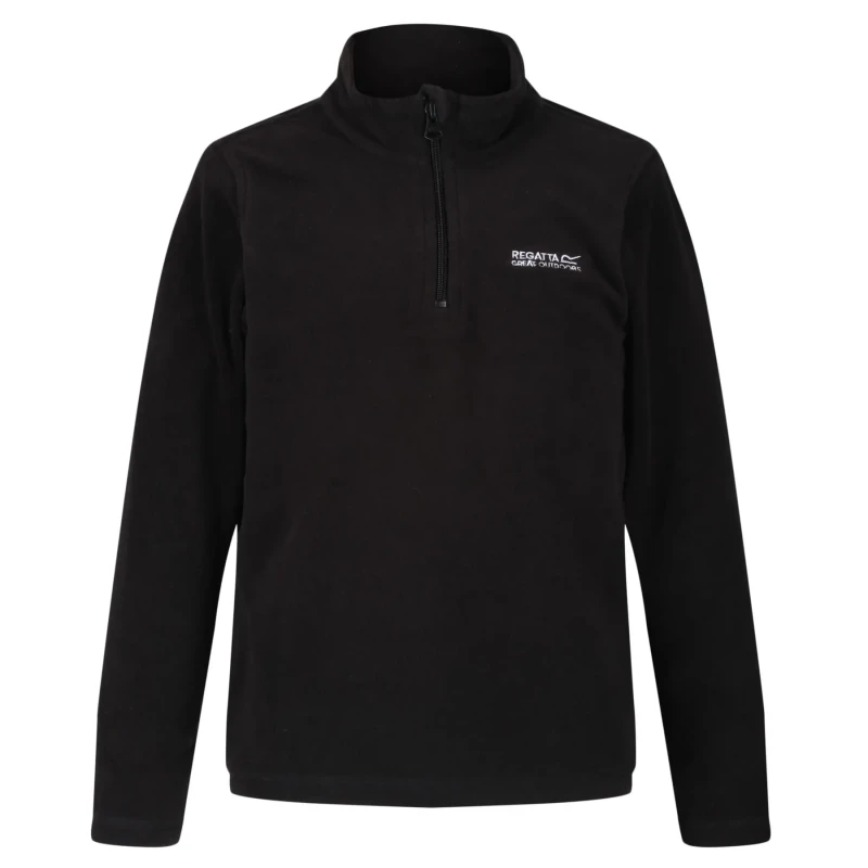 Image of Half-zip fleece for children Regatta Hot Shot II Noir Unisex 13 ans