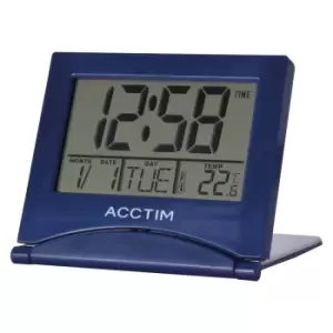 image of Acctim CK5789 Mini Flip 2 LCD Alarm Clock Midnight Blue