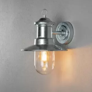 Image of Napoli Outdoor Classic Dome Wall Light Galvanised Clear Glass E27, IP44