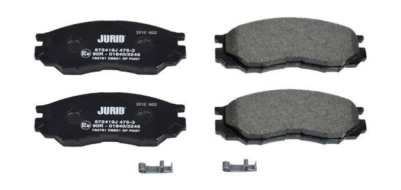 Image of JURID 572419J Brake pad set with acoustic wear warning, without accessories Brake Pad Set,disc brake (402)