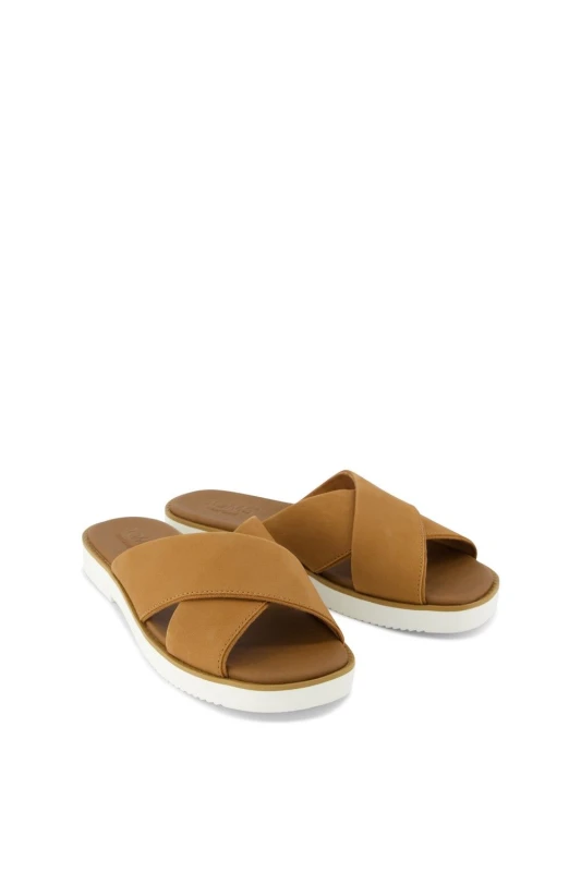 Image of TOMS Womens Mae Crossover Sandal in Brown Size: 8 Brown Female 8