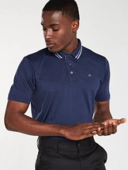 Image of Calvin Klein Golf Madison Tech Polo - Navy Marl