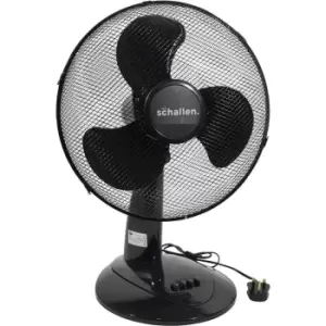 Image of Schallen - Home Work Office Electric 16' 3 Speed Electric Oscillating Worktop Desk Table Air Cooling Fan - black