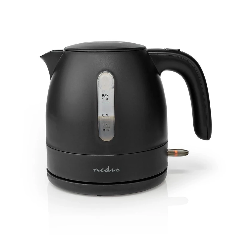 Image of Nedis Electric Kettle, 1.0L Capacity with Quick Boil Time, Boil-Dry Protection and Removable Filter for Fresher Water, 2150W - Black A-CAB231100-UKPLU
