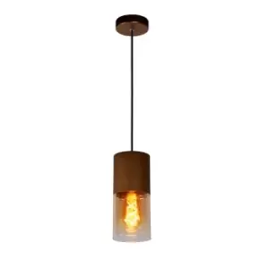 image of Zino Modern Pendant Light - Ø10cm - 1xE27 - Amber