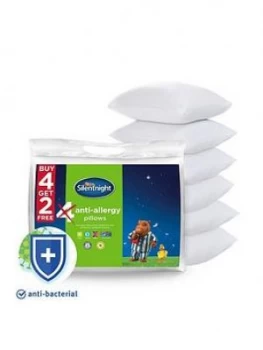 Image of Silentnight Anti-Allergy Pillows ; Pack Of 6