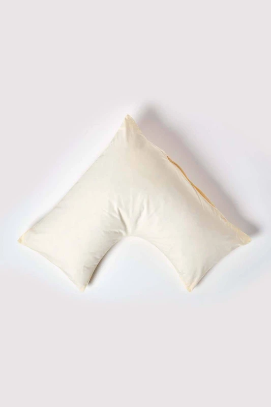 Image of Homescapes Egyptian Cotton V Shaped Pillowcase 200 TC Cream
