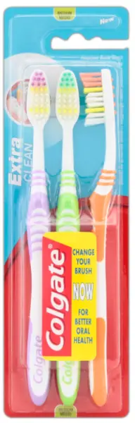 image of Colgate Extra Clean Medium Toothbrush 3Pcs