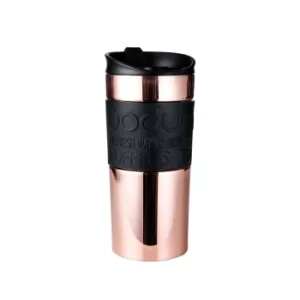 Image of Bodum Stainless Steel Copper 350ml Travel Mug Pink, Gold and Black