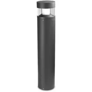 Image of Newton bollard, 60cm, aluminum, glass and polycarbonate, urban gray