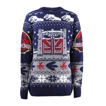 image of Jurassic Park - Gates Unisex Christmas Jumper Large