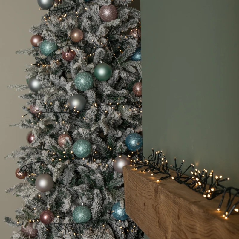 Image of 18.5m 1440 LED Christmas Cluster Multi-Action String Lights with Timer in Warm White