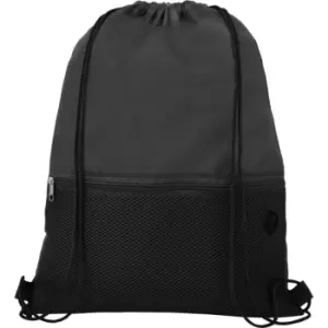 image of Bullet Oriole Mesh Drawstring Bag (One Size) (Solid Black)