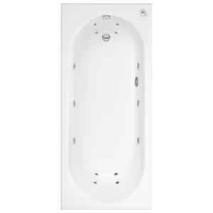 image of Alton Single Ended Bath with 14 Jet Whirlpool System - 1700 x 750mm