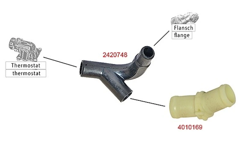 Image of Coolant pipe METZGER 4010169