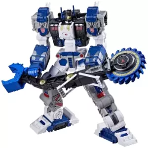 image of Transformers Generations Legacy Series Titan Cybertron Universe Metroplex 22" Action Figure