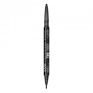 image of NYX Professional Makeup Two Timer Dual Ended Eyeliner Jet black